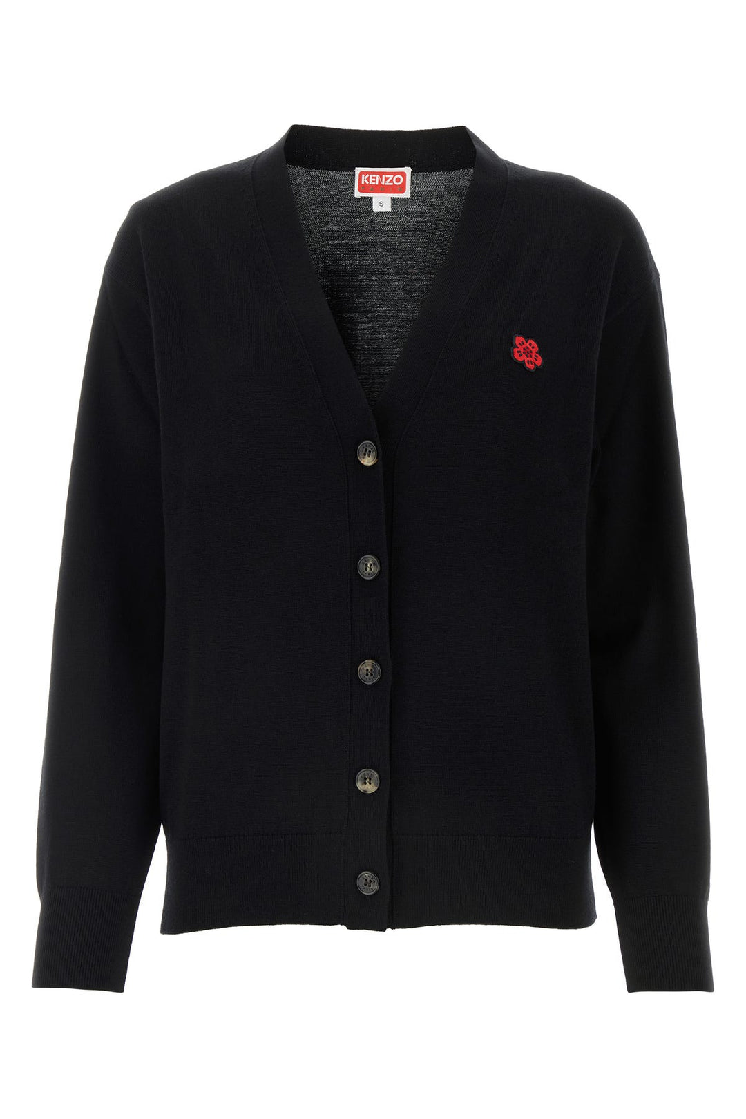 Black wool cardigan