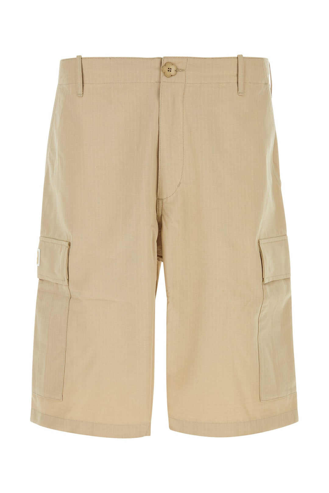 Beige cotton bermuda shorts