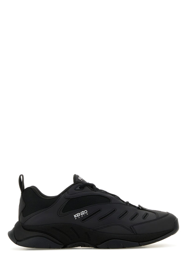 Black fabric and synthetic leather KENZO X-TRAINER sneakers