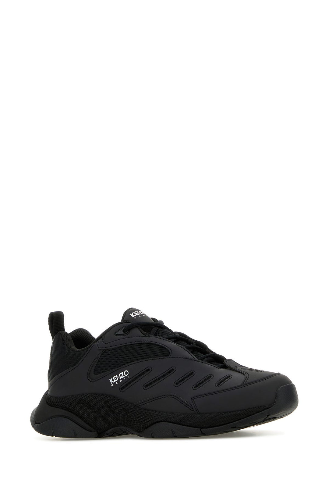 Black fabric and synthetic leather KENZO X-TRAINER sneakers