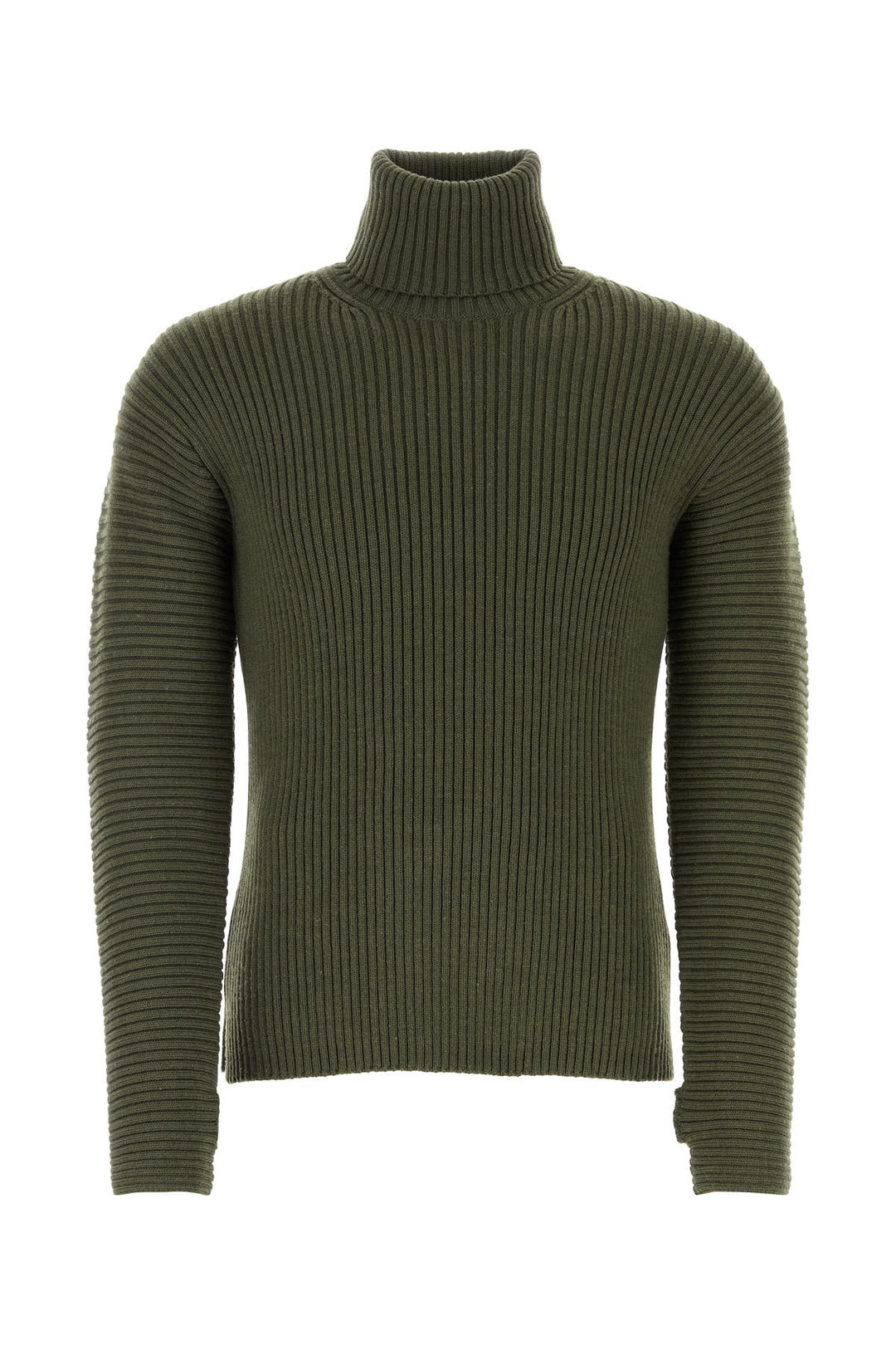 Army green wool blend sweater