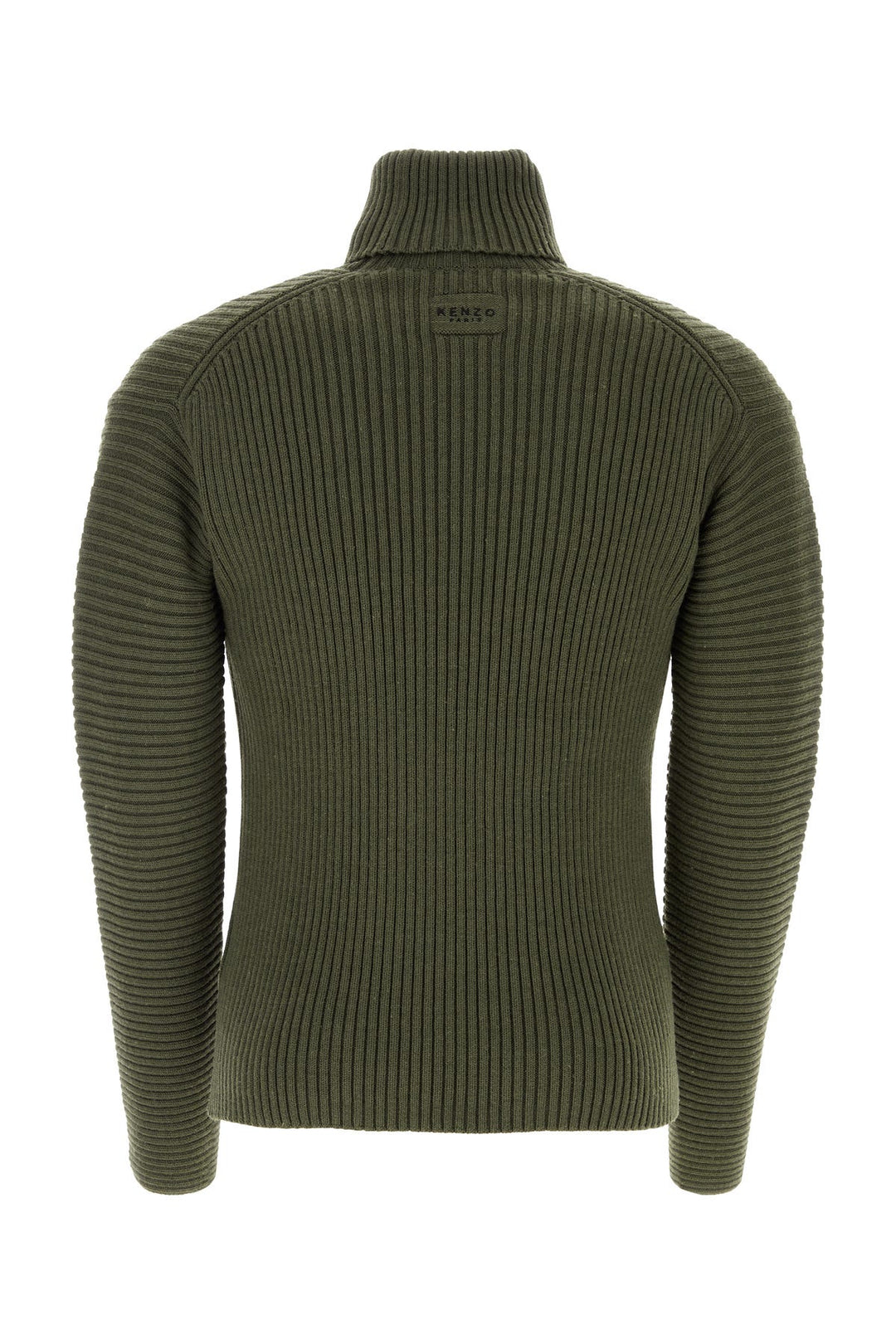 Army green wool blend sweater