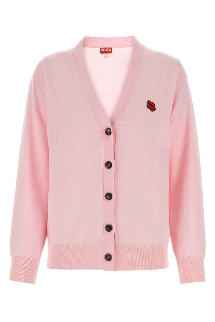 Pink wool cardigan