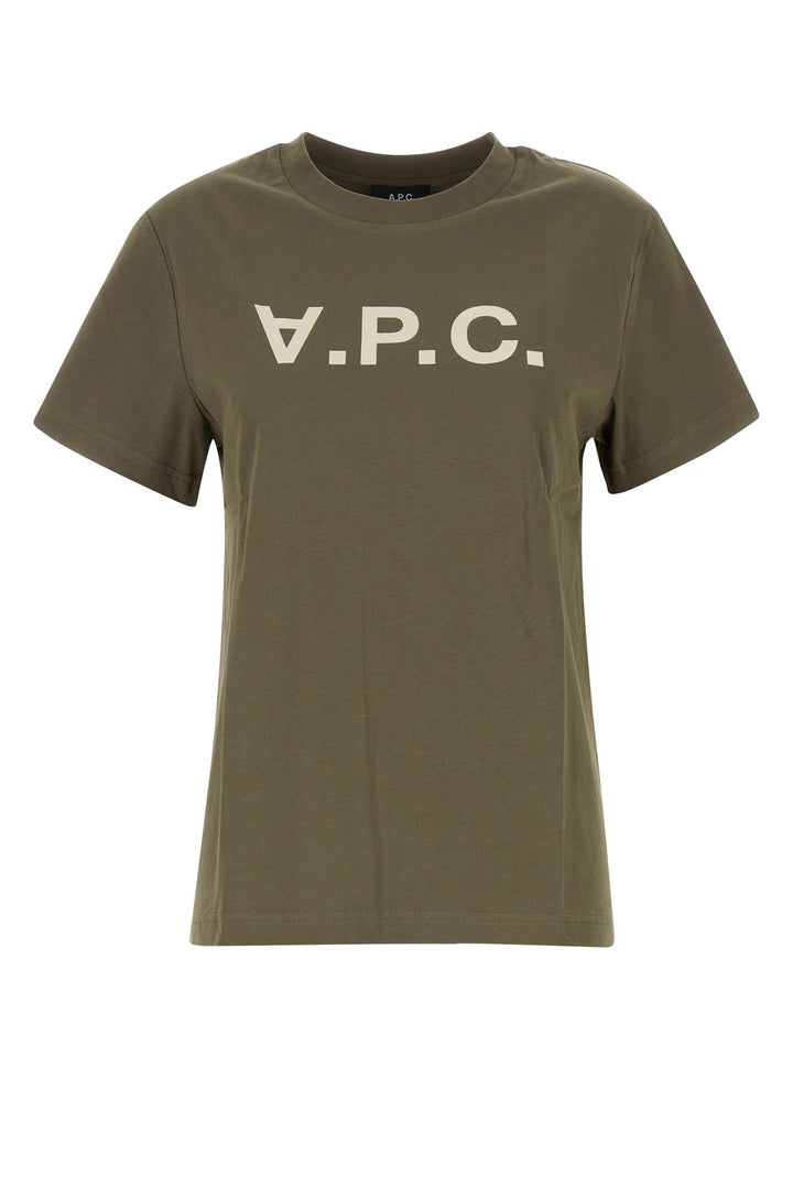 Army green cotton t-shirt