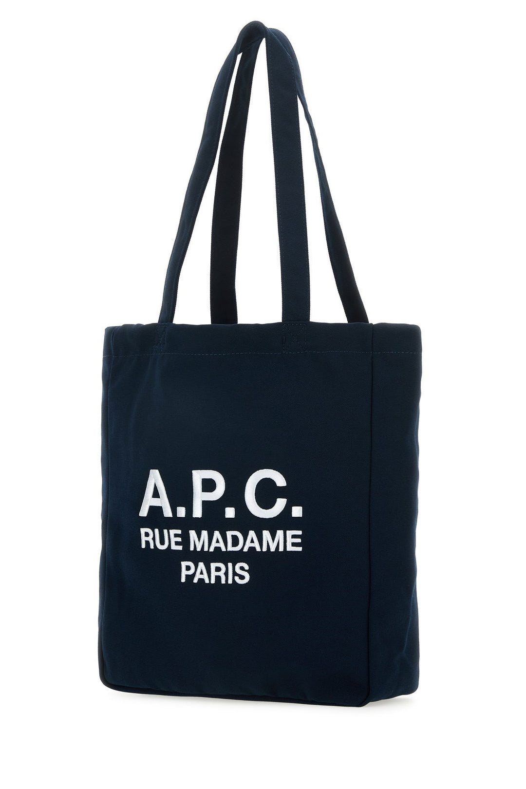 Navy blue canvas Lou Rue Madame shopping bag