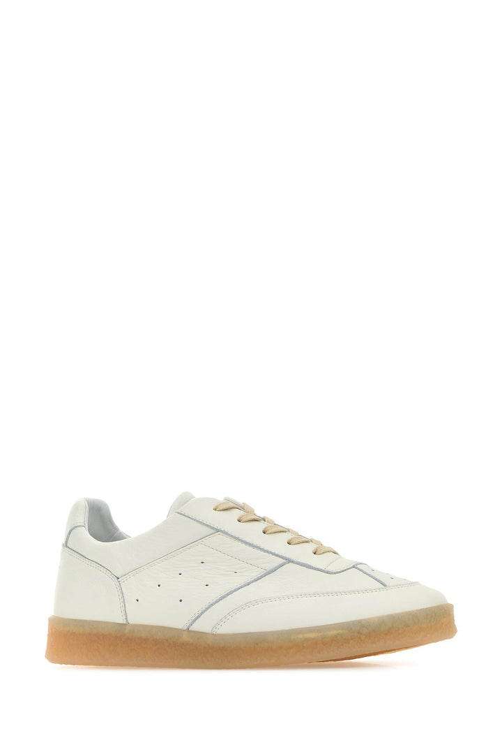 White leather sneakers