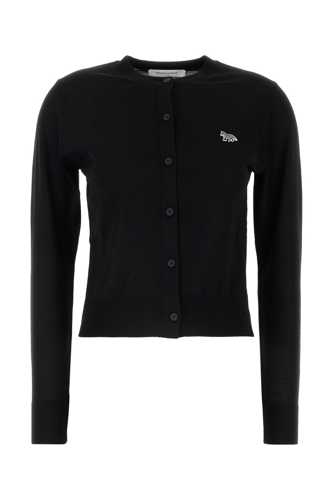 Black wool cardigan