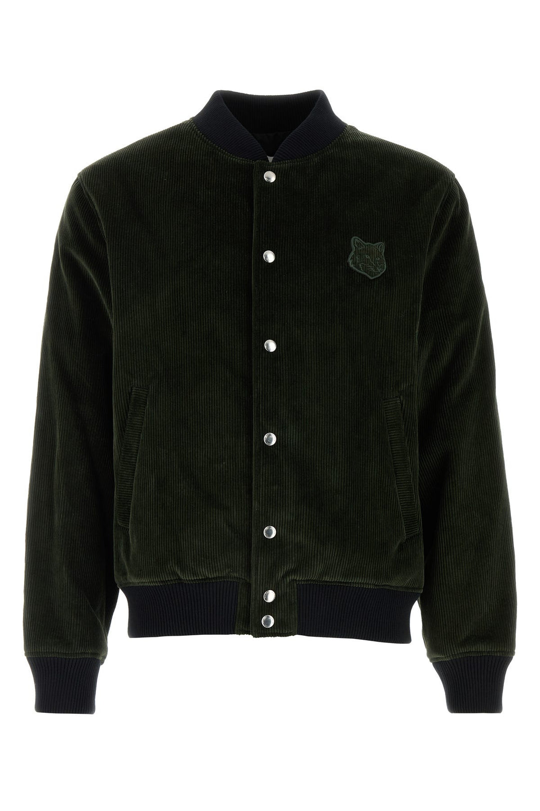 Dark green corduroy bomber jacket