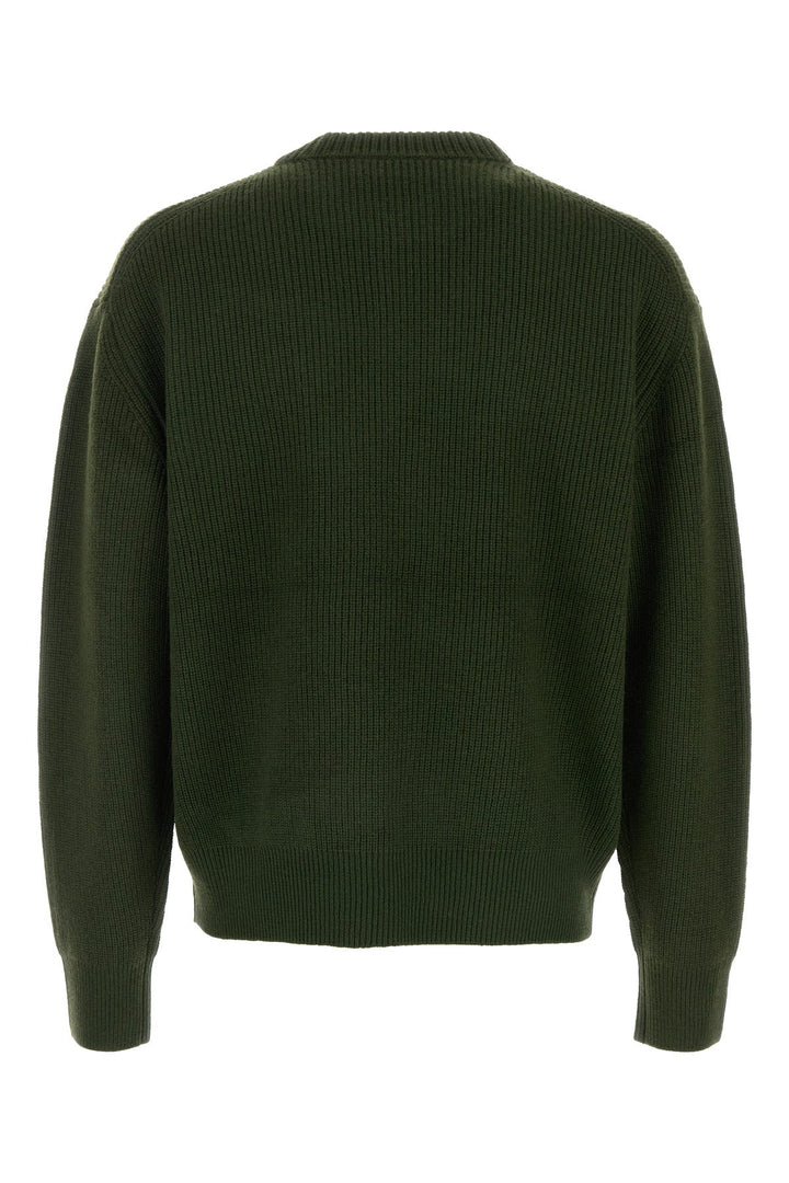 Olive green wool blend sweater