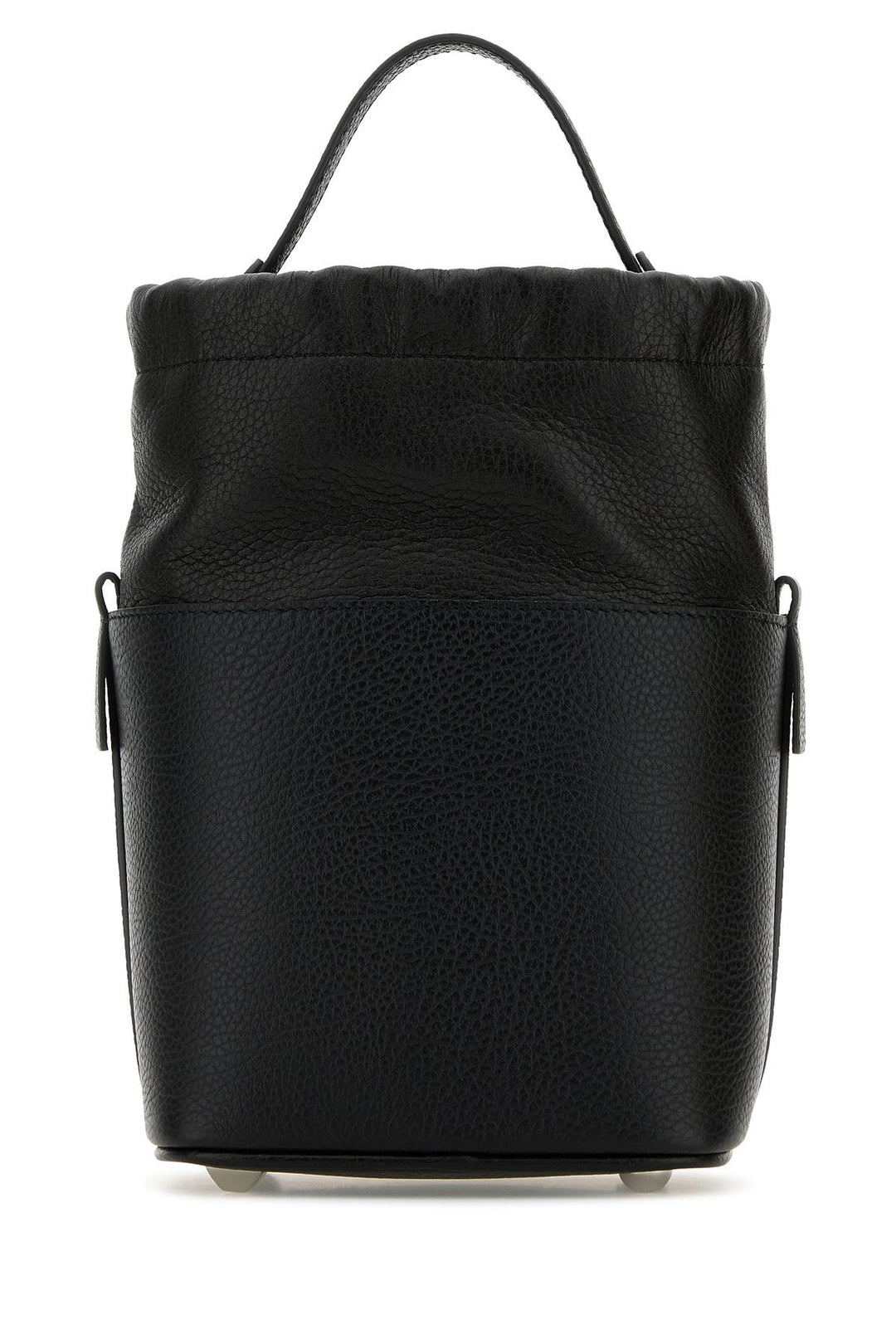 Black leather mini 5AC bucket bag