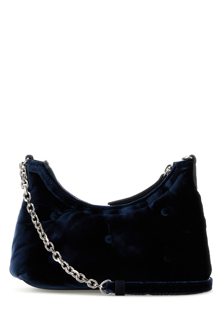 Midnight blue velvet micro Glam Slam Hobo shoulder bag