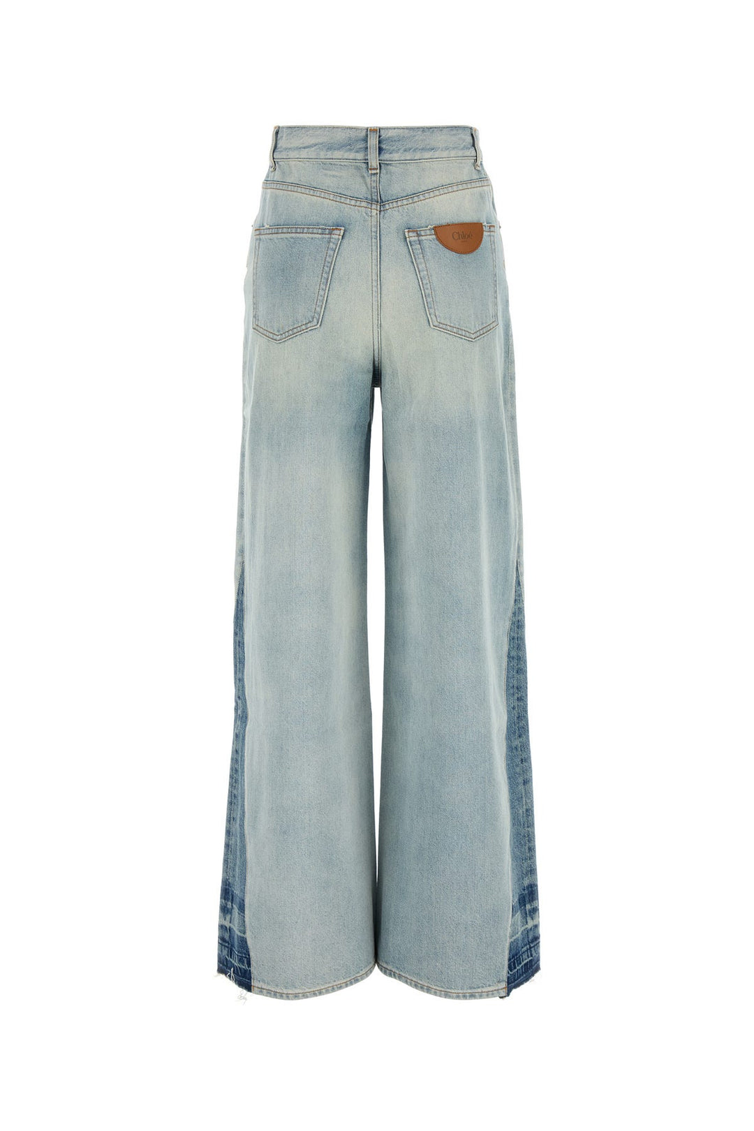 Denim wide-leg jeans