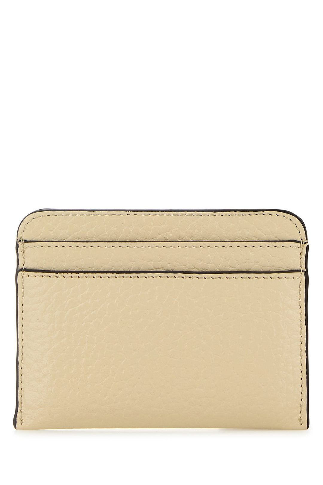 Cream leather card holder