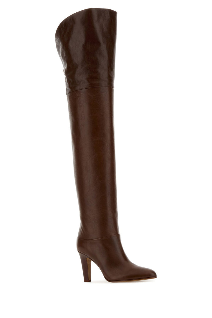 Brown leather Eve boots