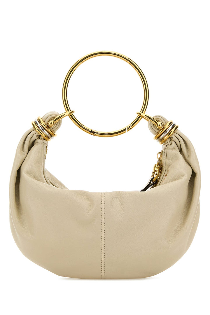 Ivory leather Bracelet handbag