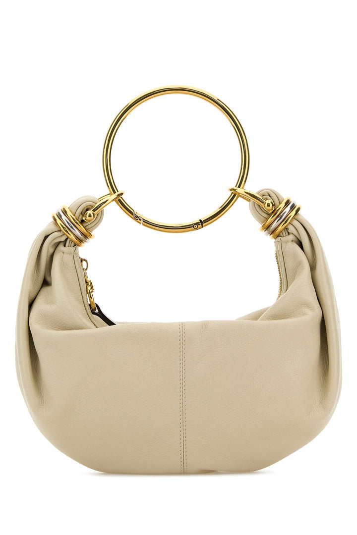 Ivory leather Bracelet handbag