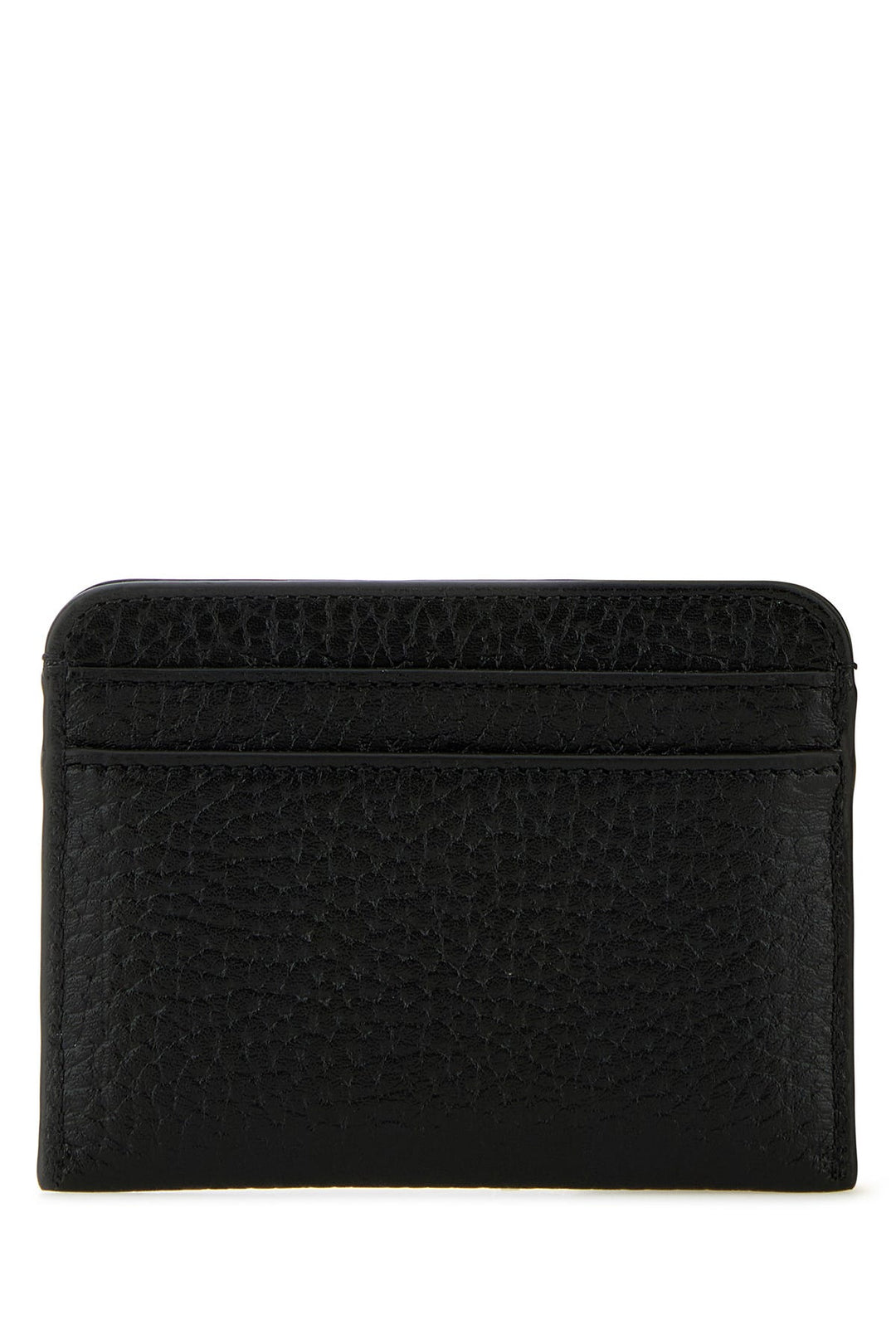 Black leather card holder