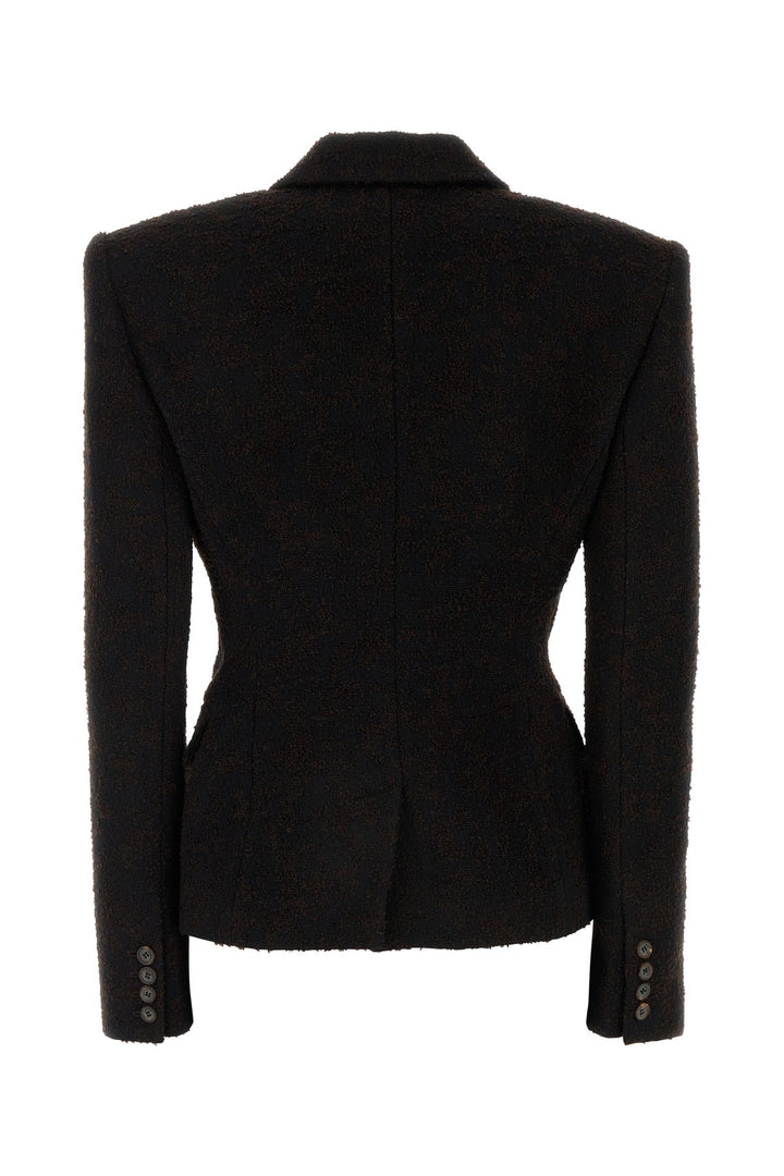 Brown boucle blazer