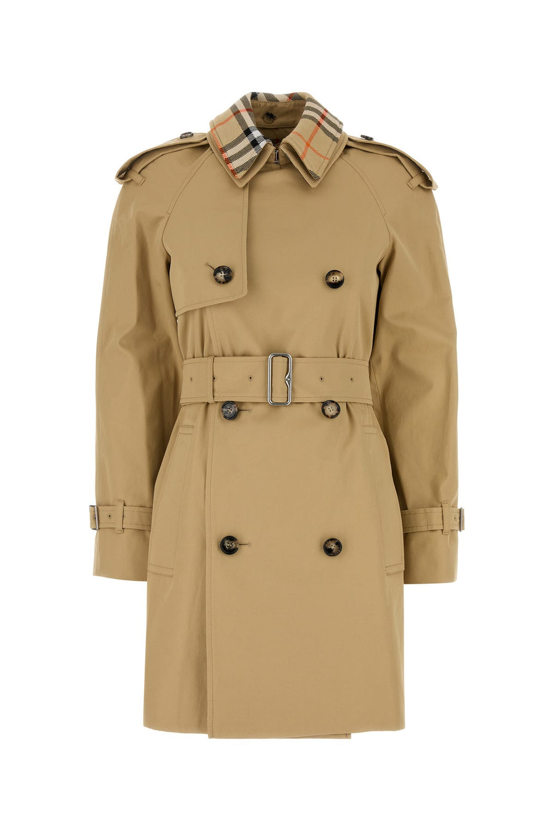 Beige cotton trench coat