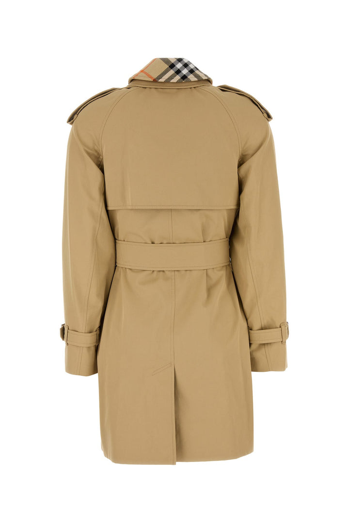 Beige cotton trench coat