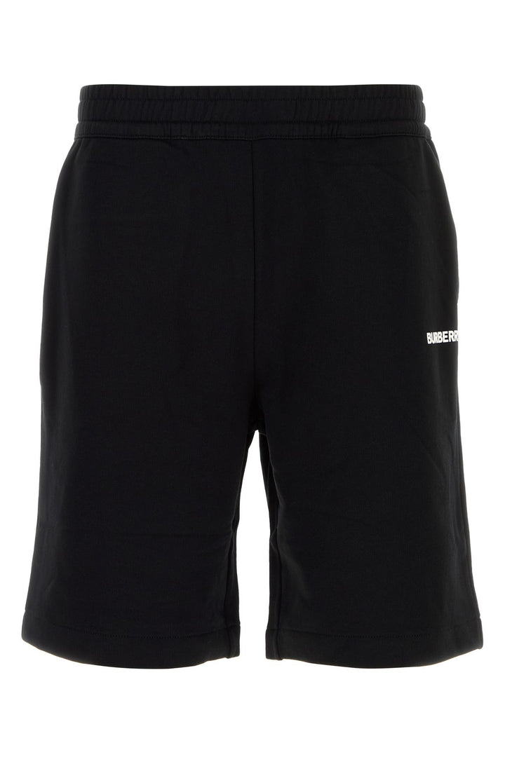 Black cotton bermuda shorts