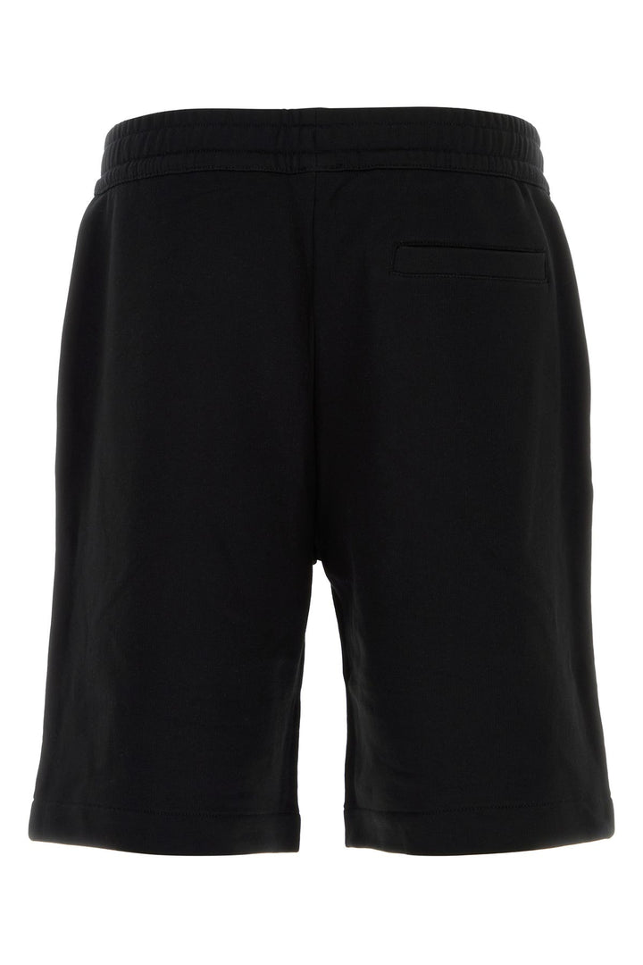 Black cotton bermuda shorts