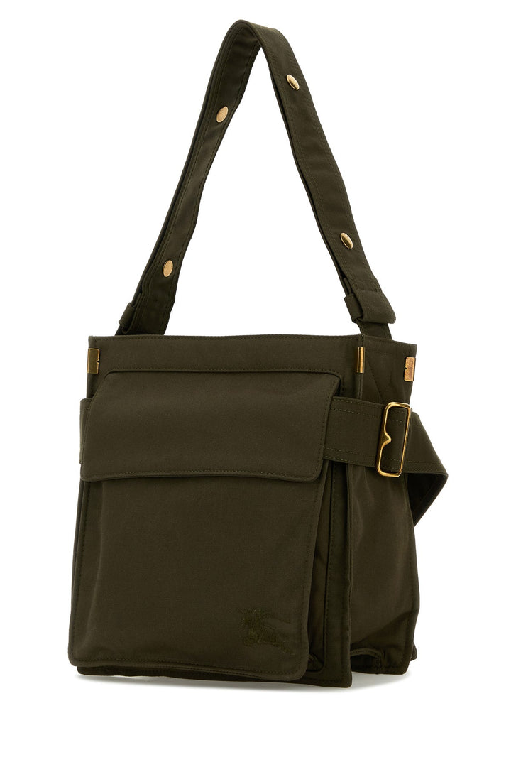 Army green canvas small Trench crossbody bag