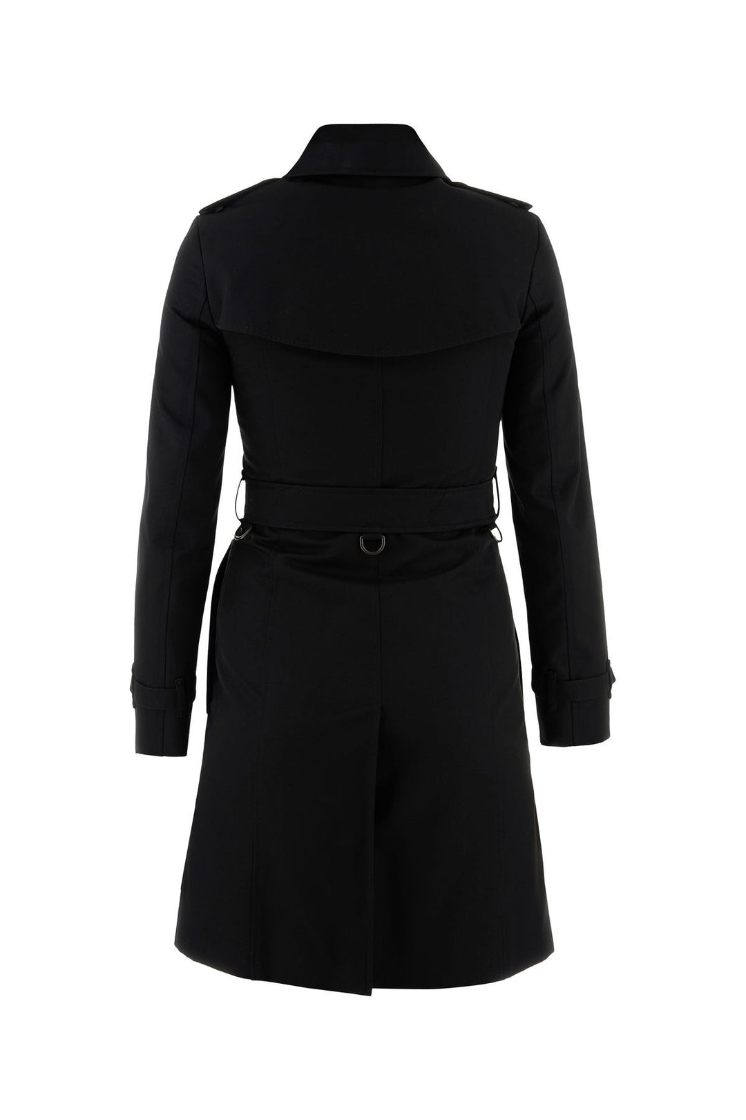 Black cotton trench coat