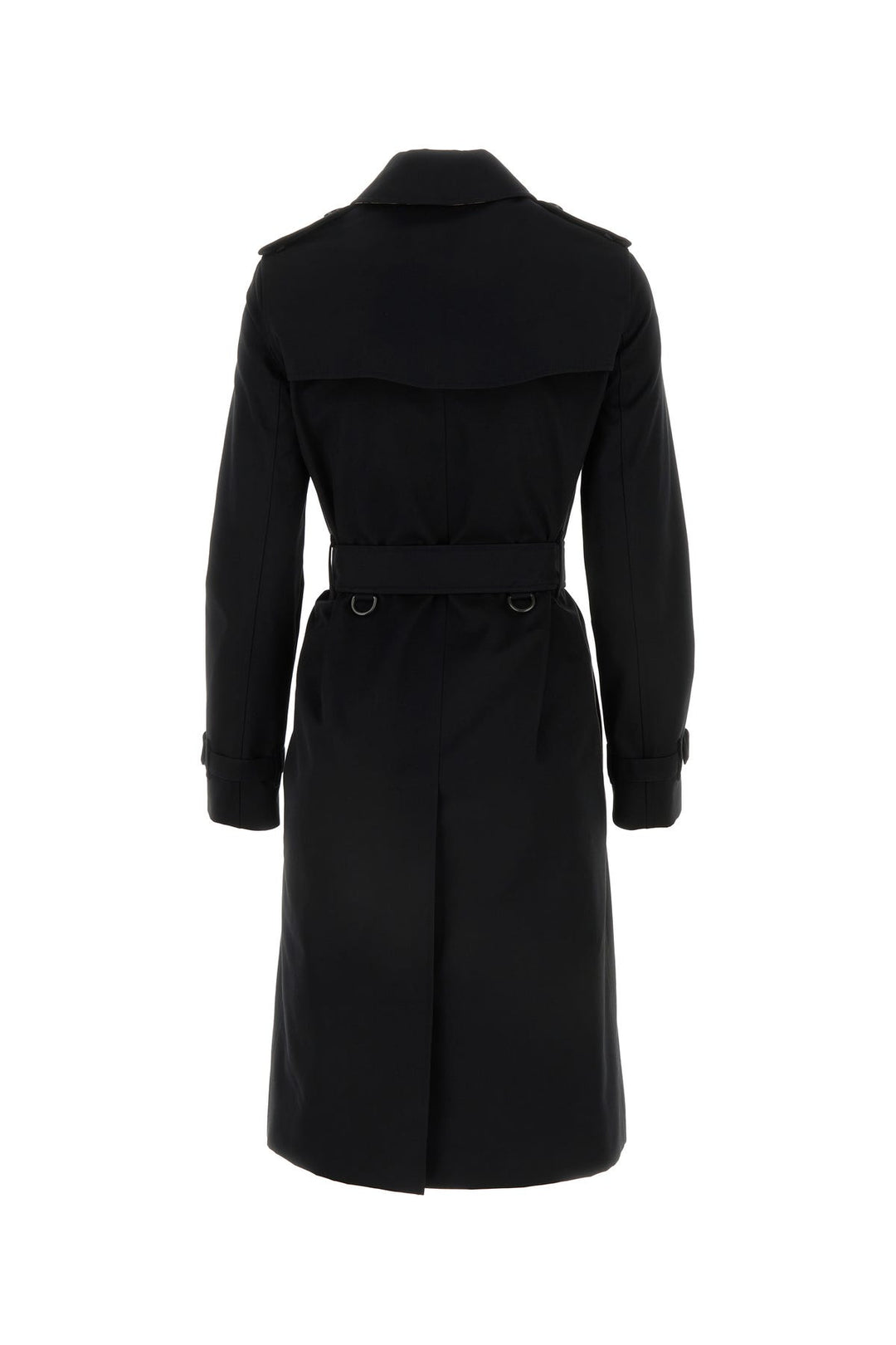 Black gabardine Heritage Kensington trench coat