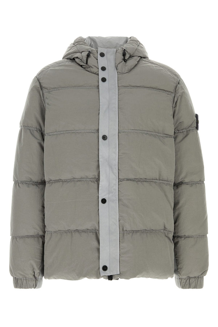 Dove grey nylon down jacket