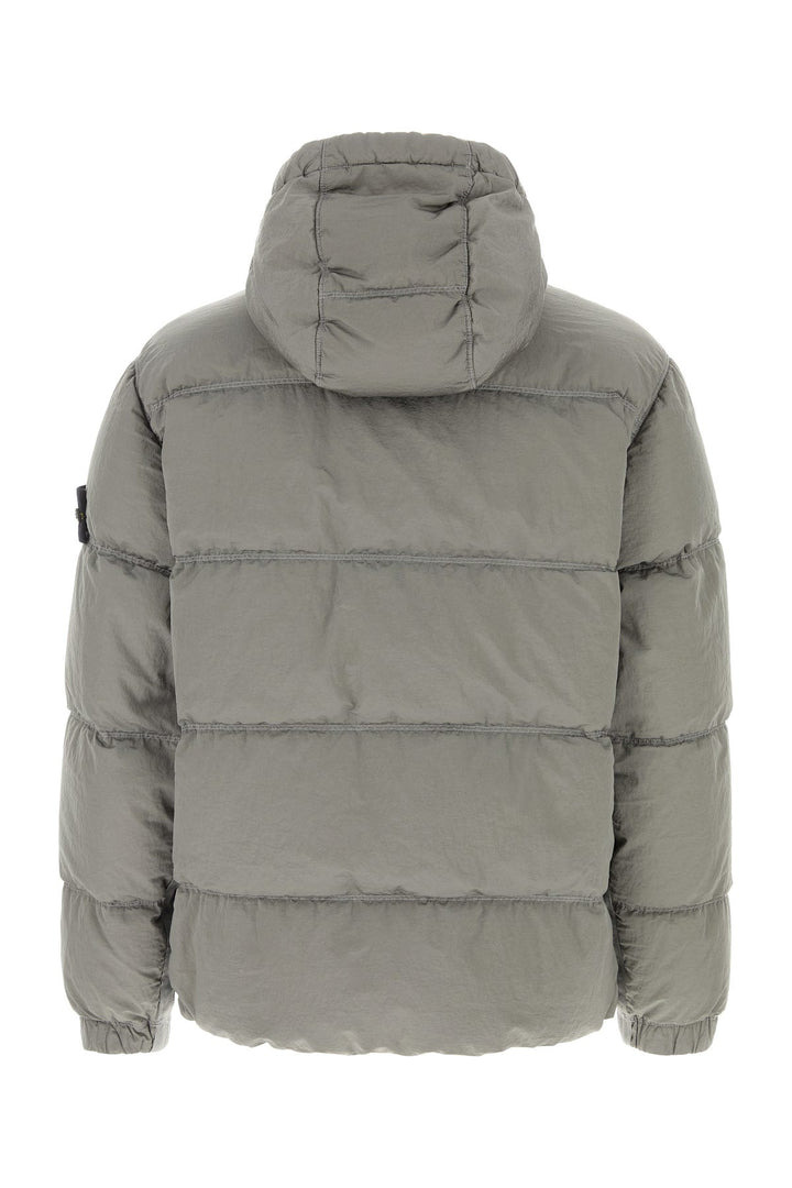 Dove grey nylon down jacket