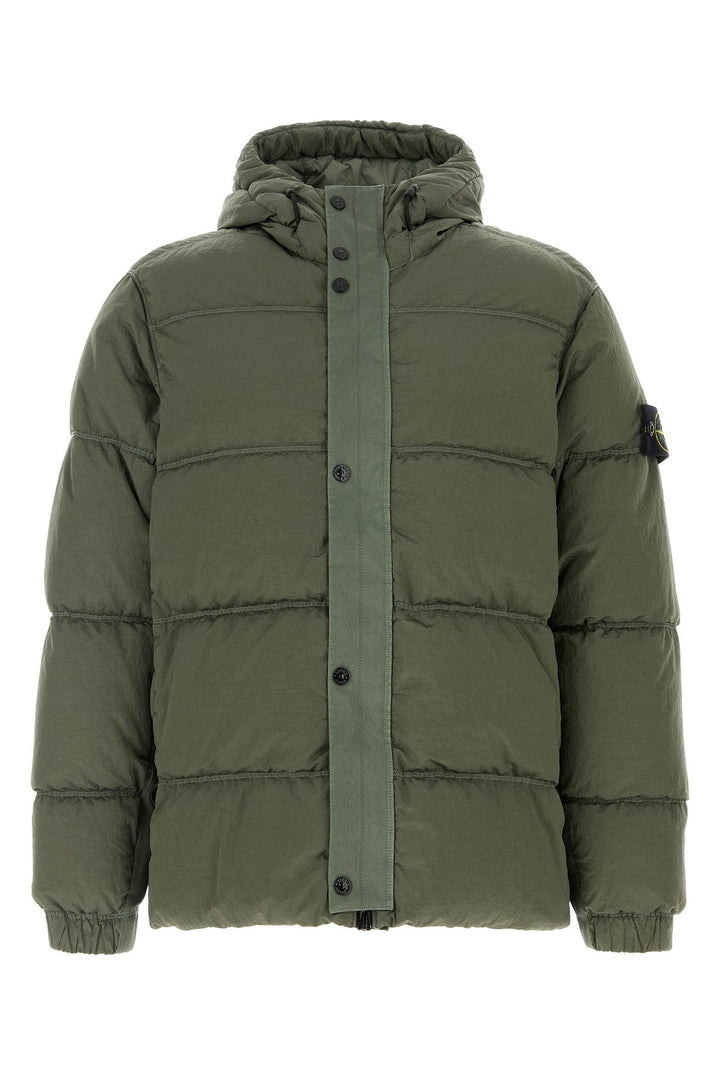 Army green nylon down jacket