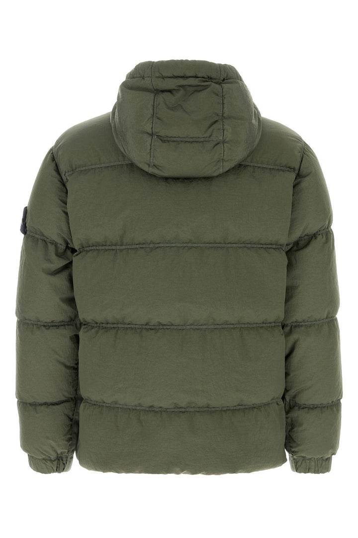 Army green nylon down jacket