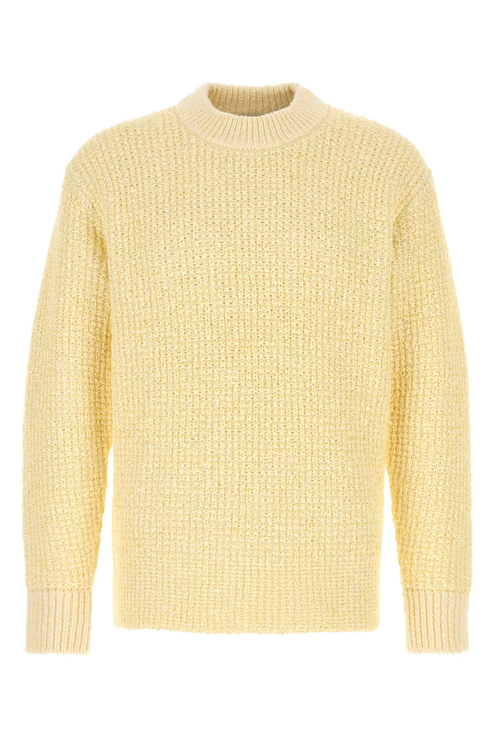 Yellow bouclÃ© sweater