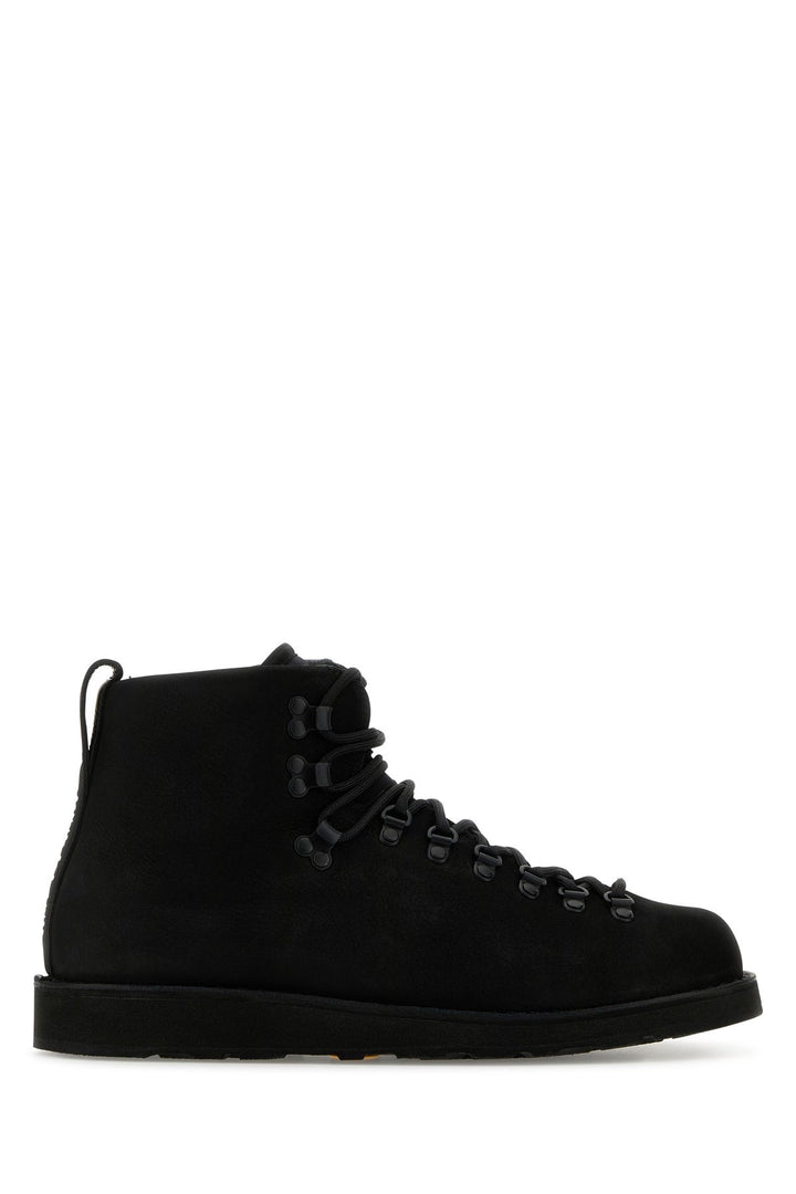 Black leather S0204 Nabuk sneakers