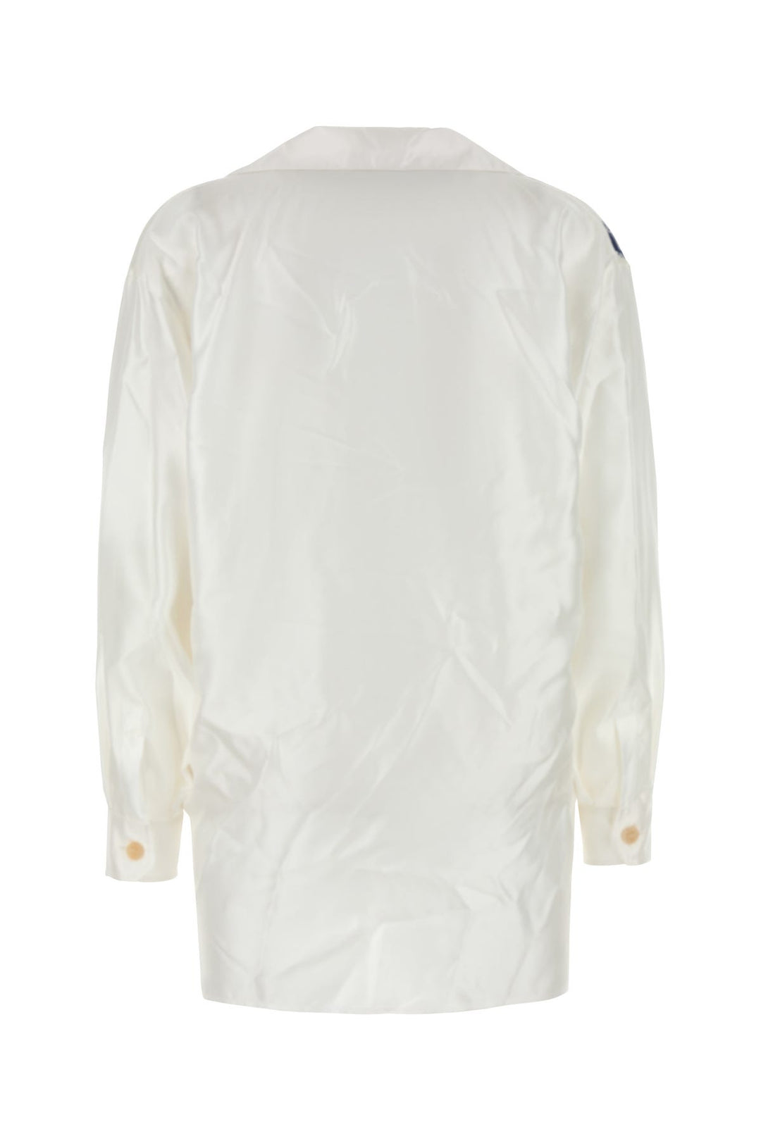 White twill Formica oversize blouse