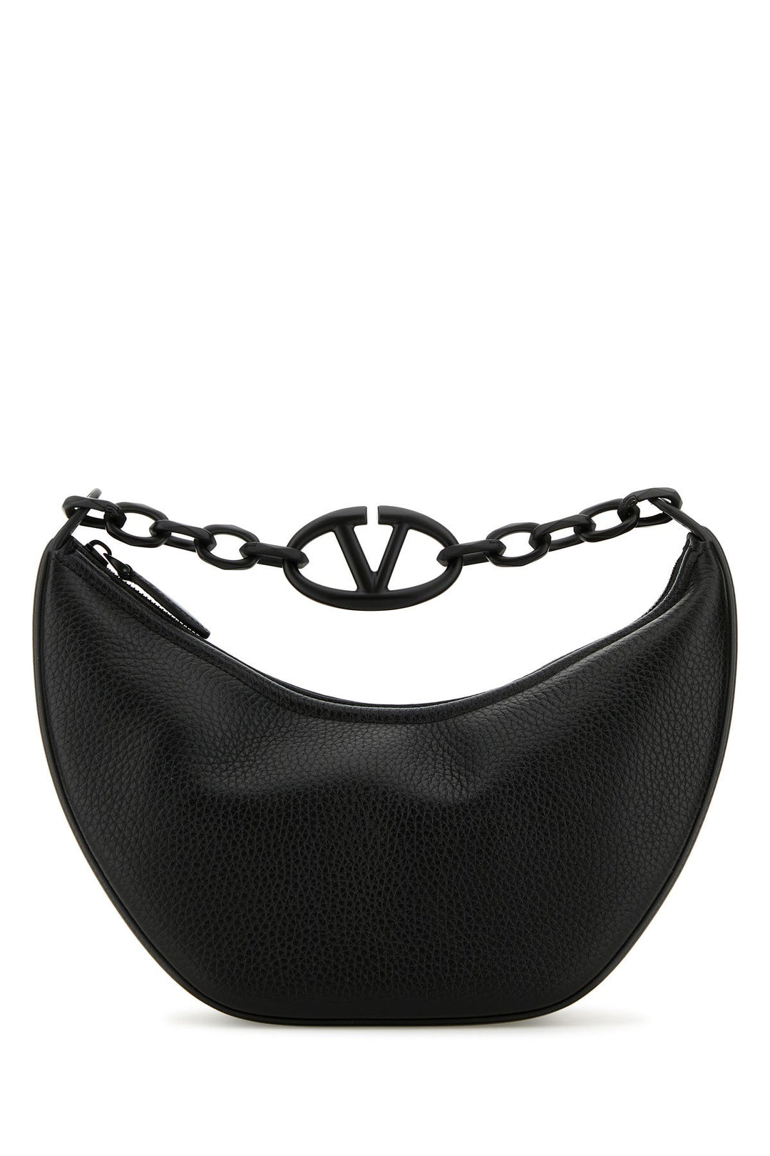 Black leather Hobo VLogo Moon handbag