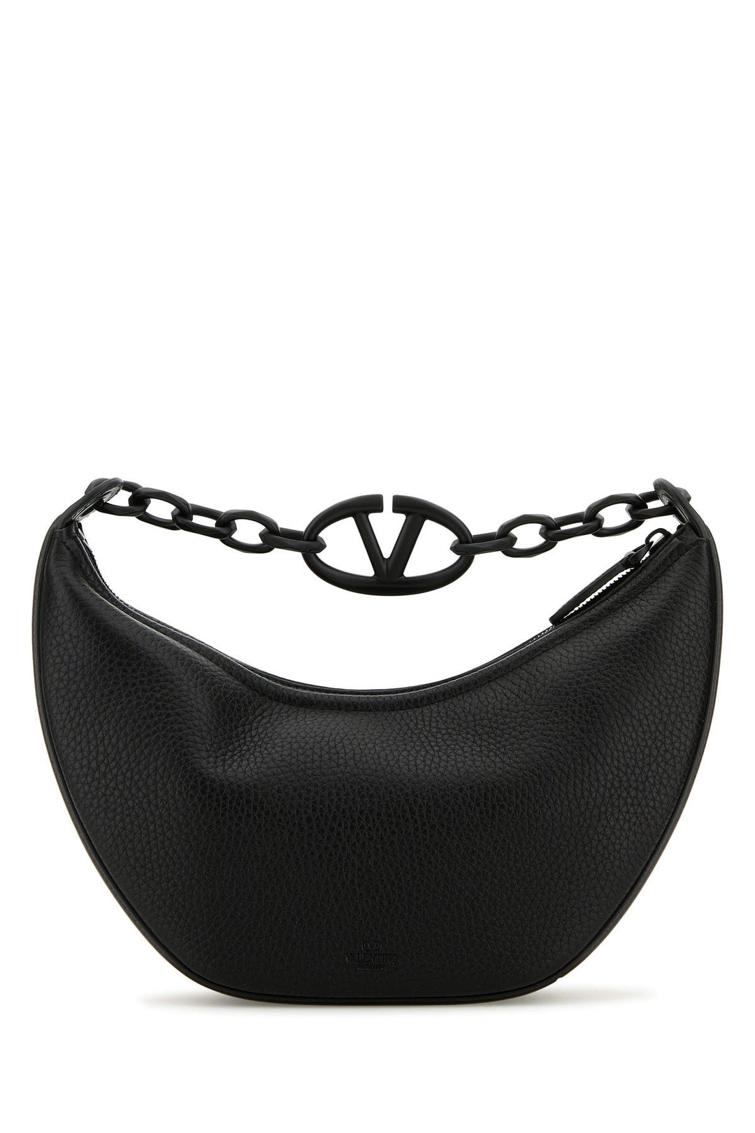 Black leather Hobo VLogo Moon handbag