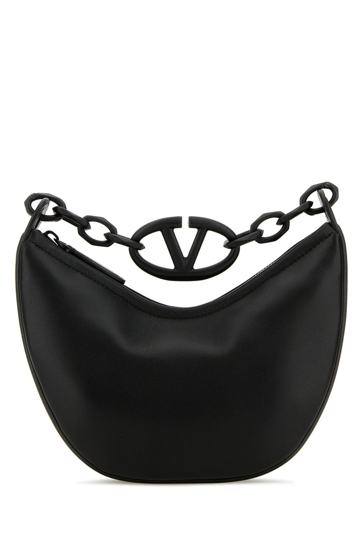 Black leather Hobo VLogo Moon handbag