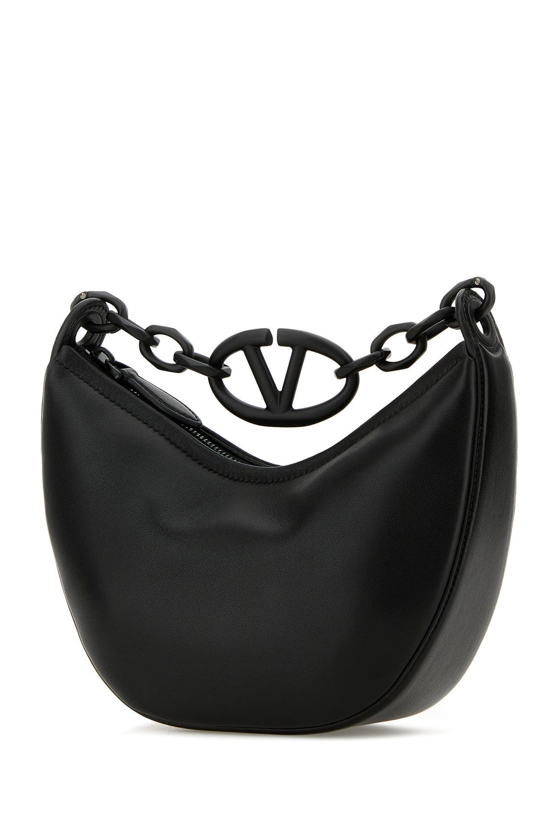 Black leather Hobo VLogo Moon handbag