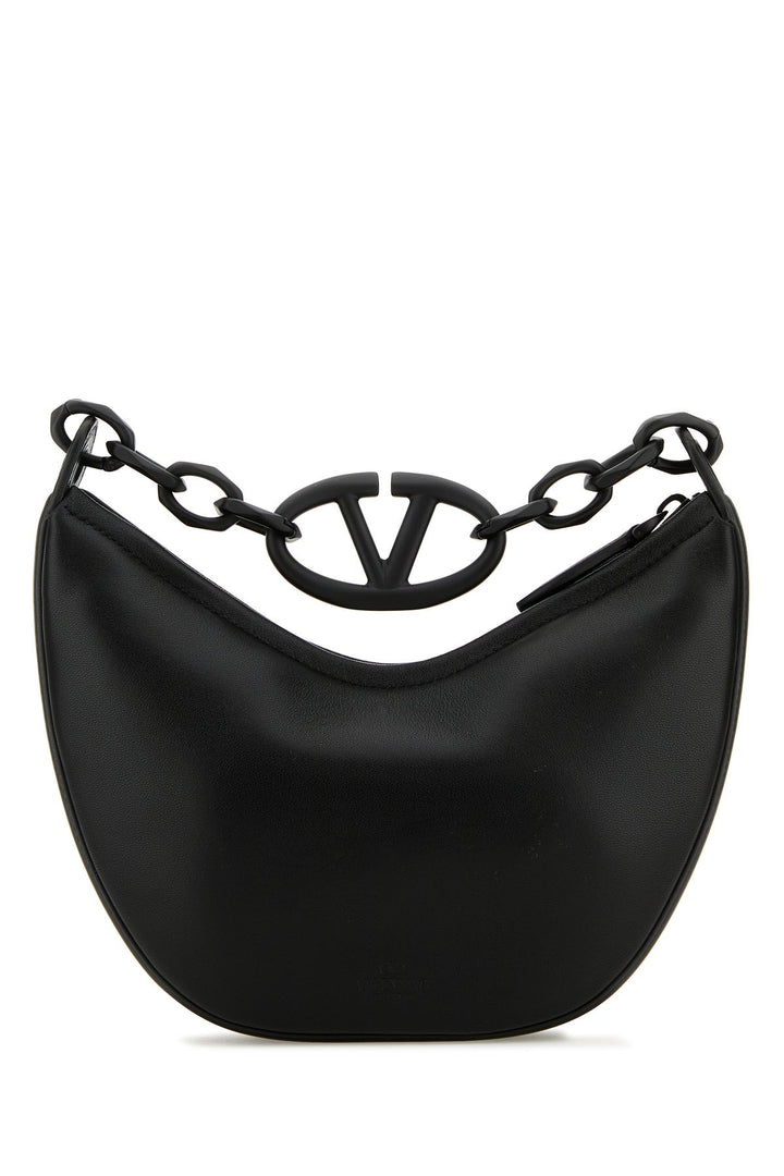 Black leather Hobo VLogo Moon handbag