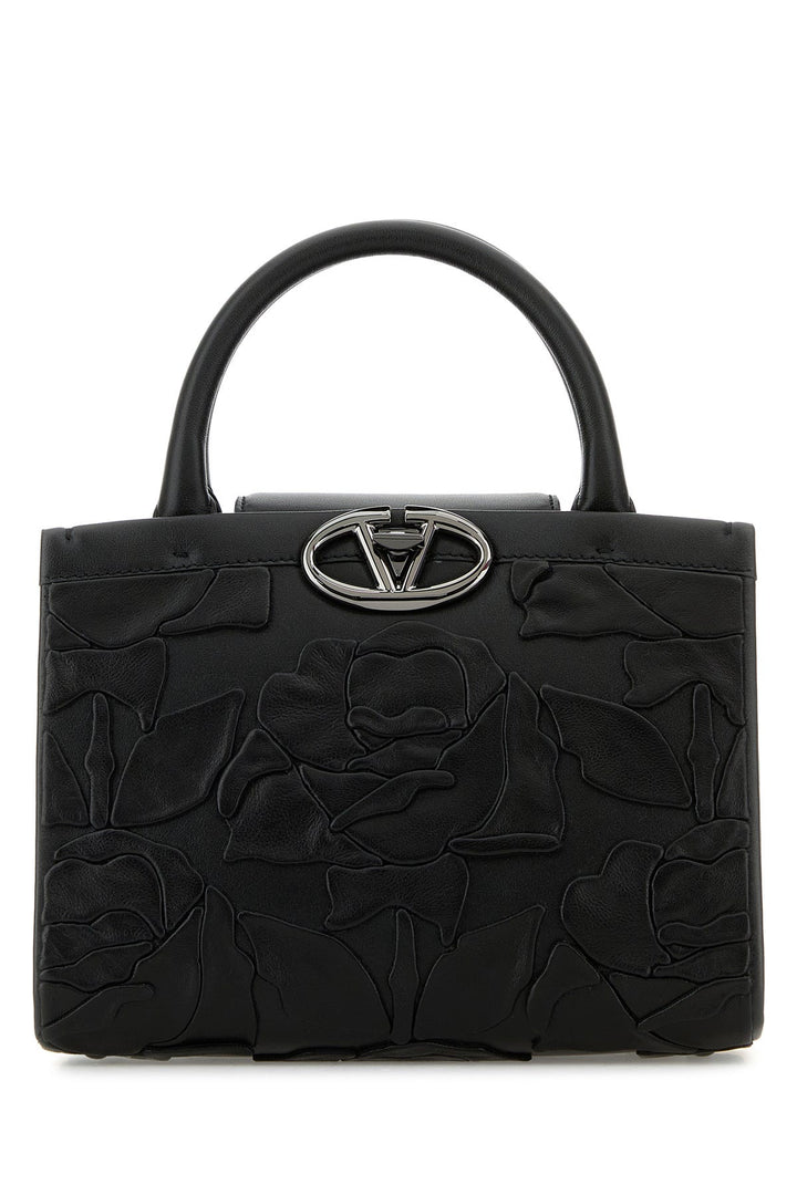 Black leather VLogo handbag