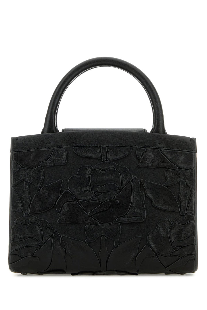 Black leather VLogo handbag