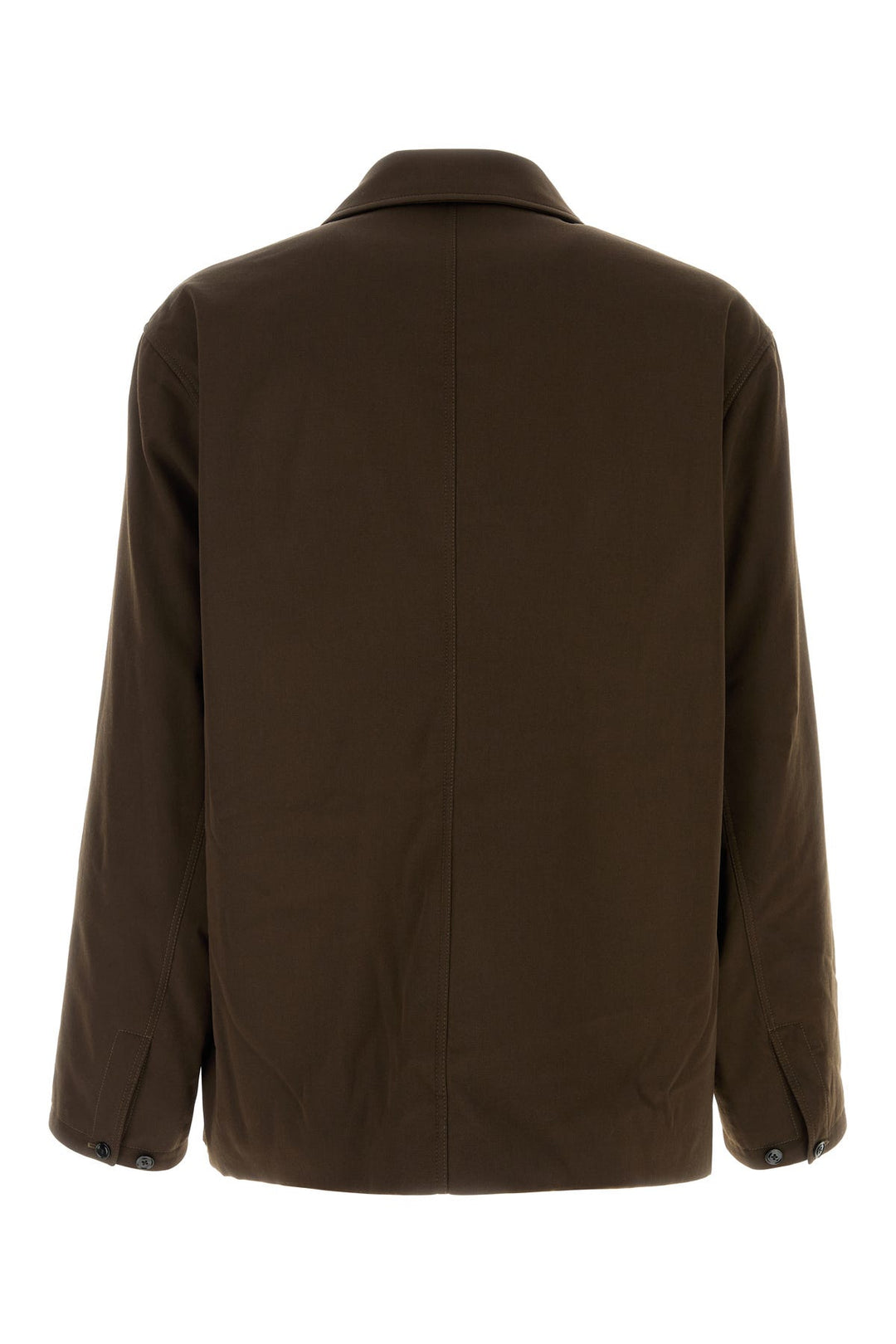 Dark brown wool padded jacket