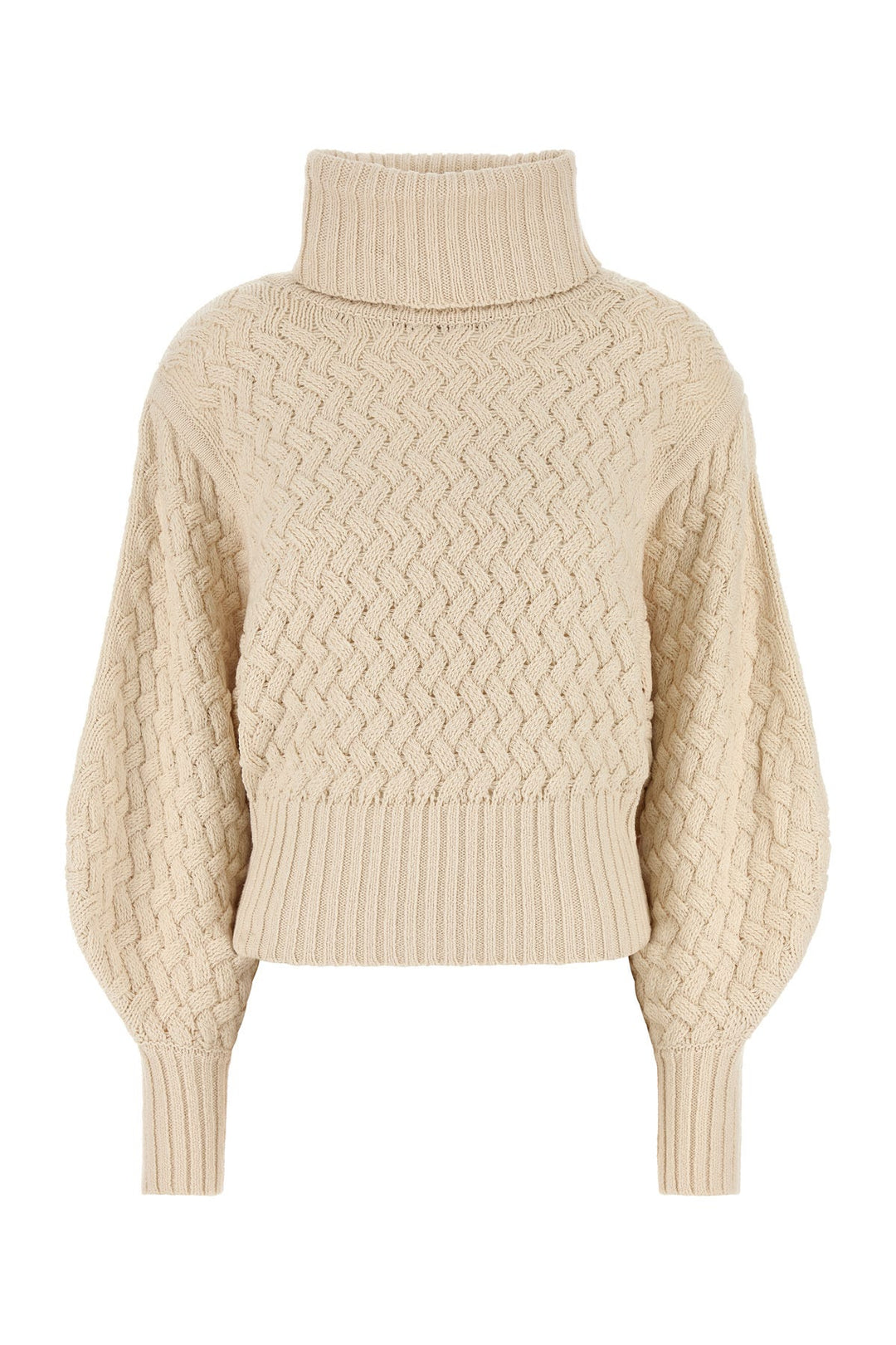 Sand wool blend Illustration sweater