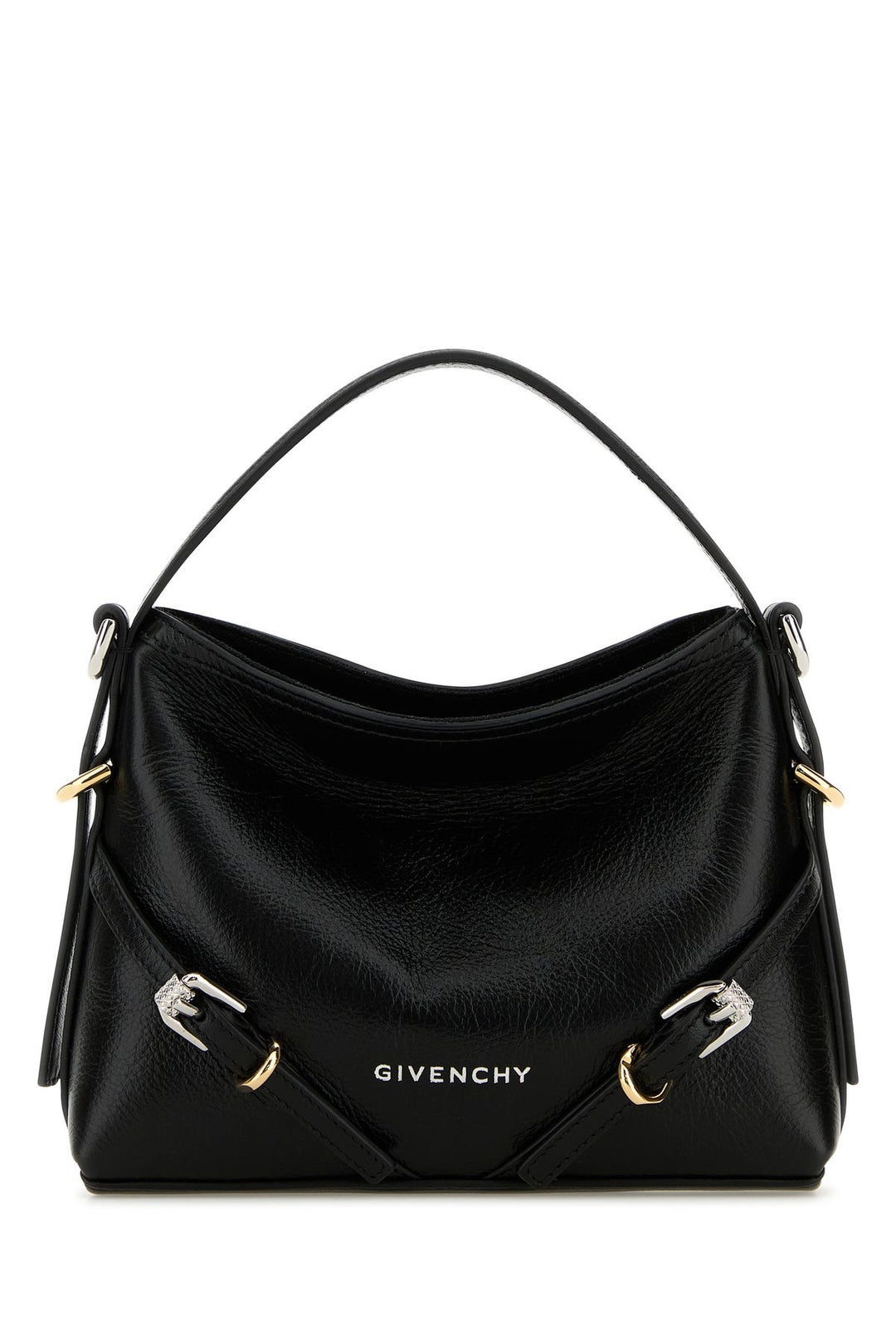 Black leather nano Voyou handbag