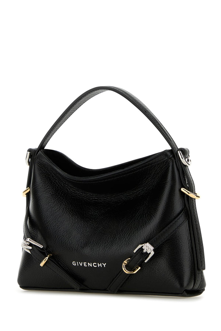 Black leather nano Voyou handbag