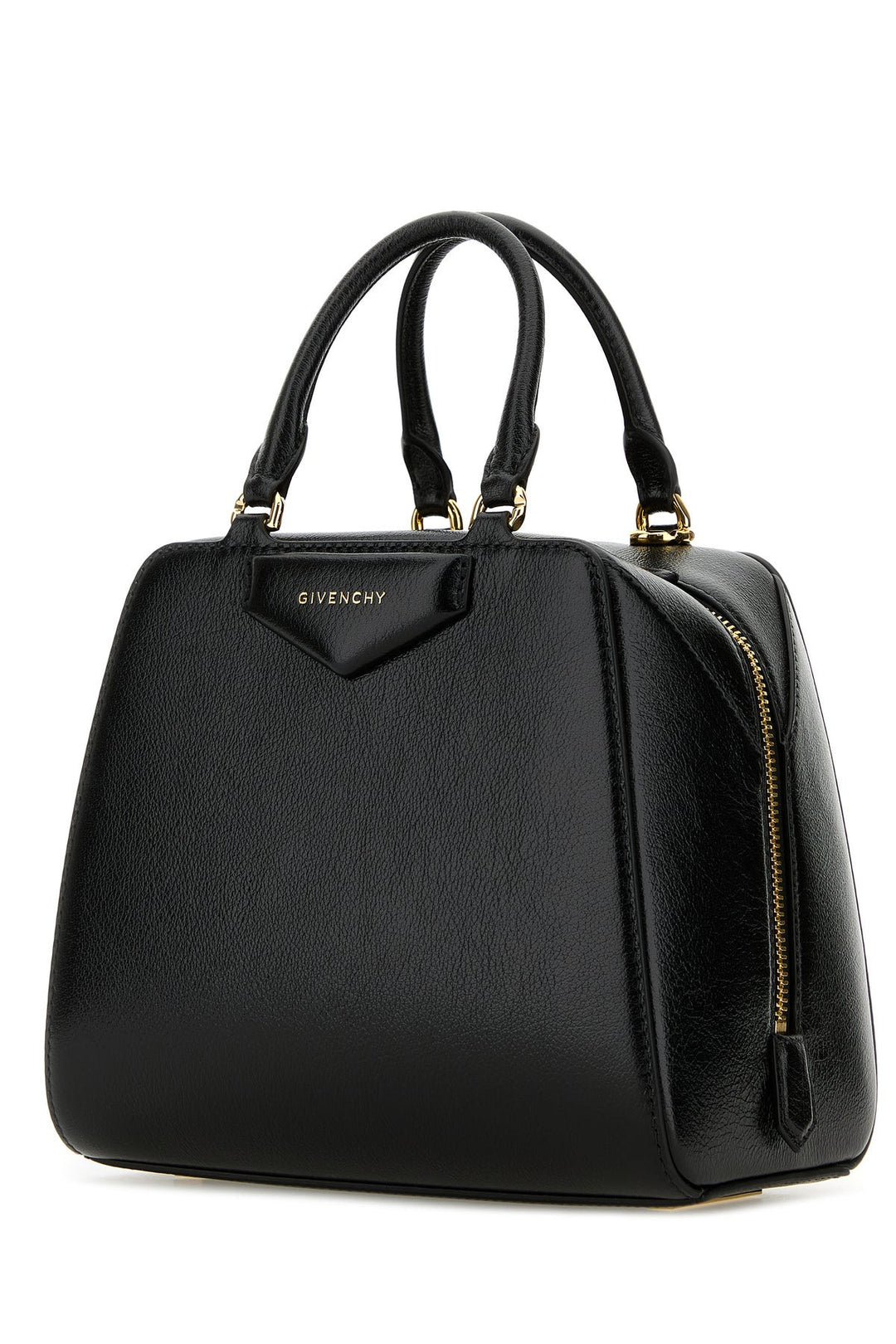 Black leather mini Antigona Cube handbag