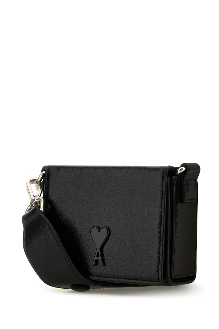 Black leather nana shoulder bag