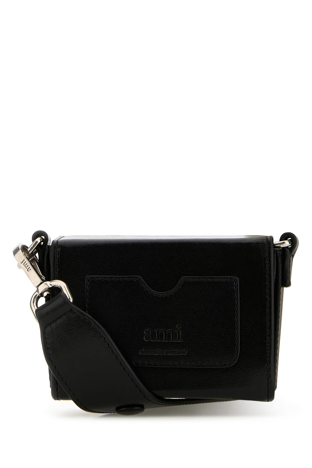 Black leather nana shoulder bag